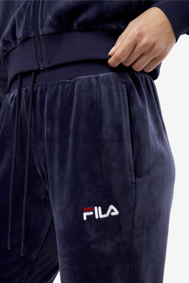 Navy Zura Velour Jogger Fila UK