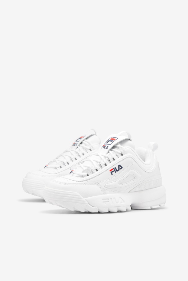 Fila UK Men\'s Disruptor 2 White/Navy/Red