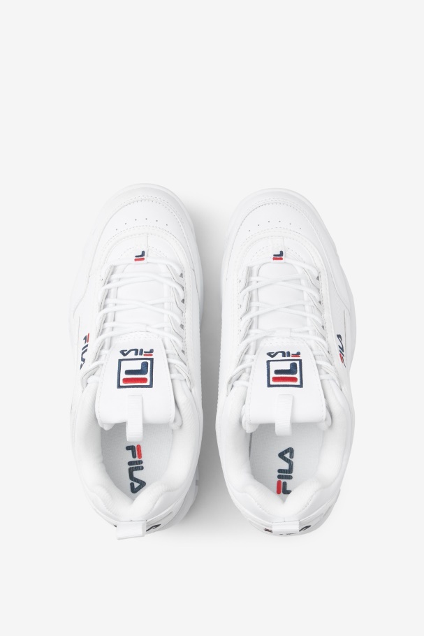 Fila UK Men\'s Disruptor 2 White/Navy/Red