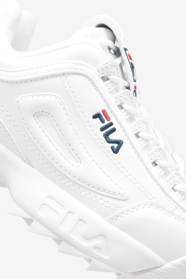Fila UK Men\'s Disruptor 2 White/Navy/Red