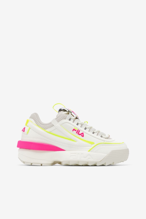 Fila UK Women's Disruptor 2 Exp White/White Sand/Pink Glo