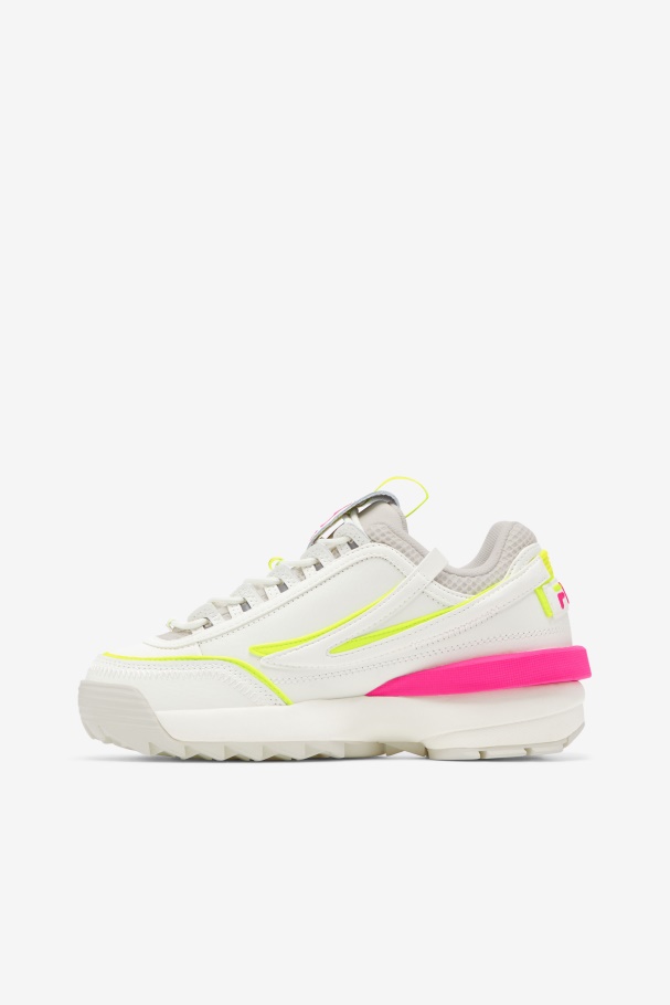 Fila UK Women\'s Disruptor 2 Exp White/White Sand/Pink Glo