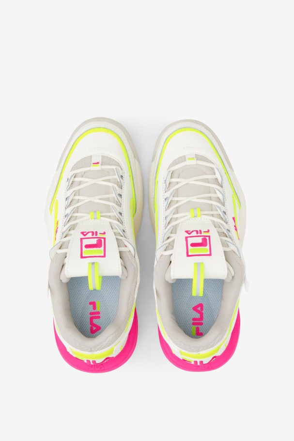 Fila UK Women\'s Disruptor 2 Exp White/White Sand/Pink Glo