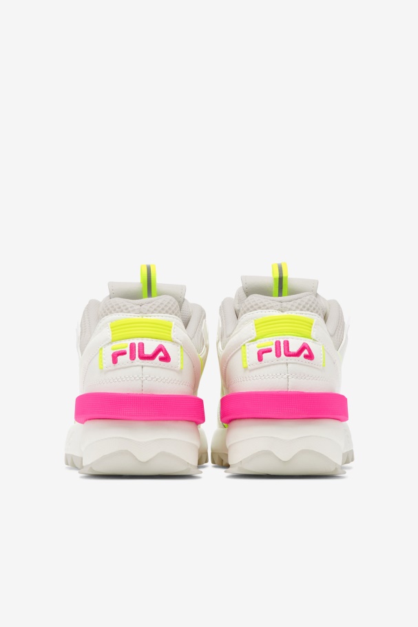 Fila UK Women\'s Disruptor 2 Exp White/White Sand/Pink Glo