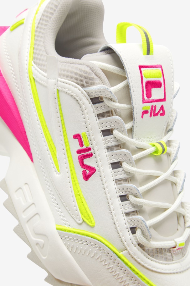 Fila UK Women\'s Disruptor 2 Exp White/White Sand/Pink Glo
