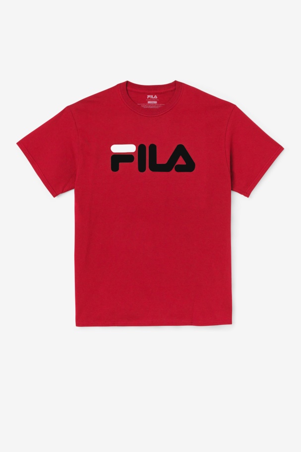 Fila UK Men's Logo Tee Red/Black/White