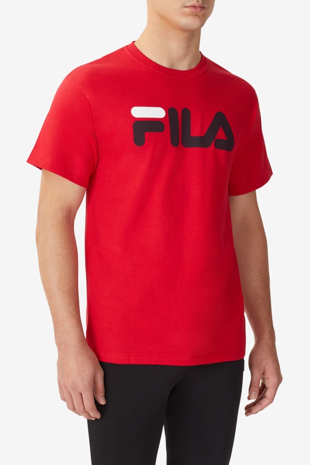 Fila UK Men\'s Logo Tee Red/Black/White