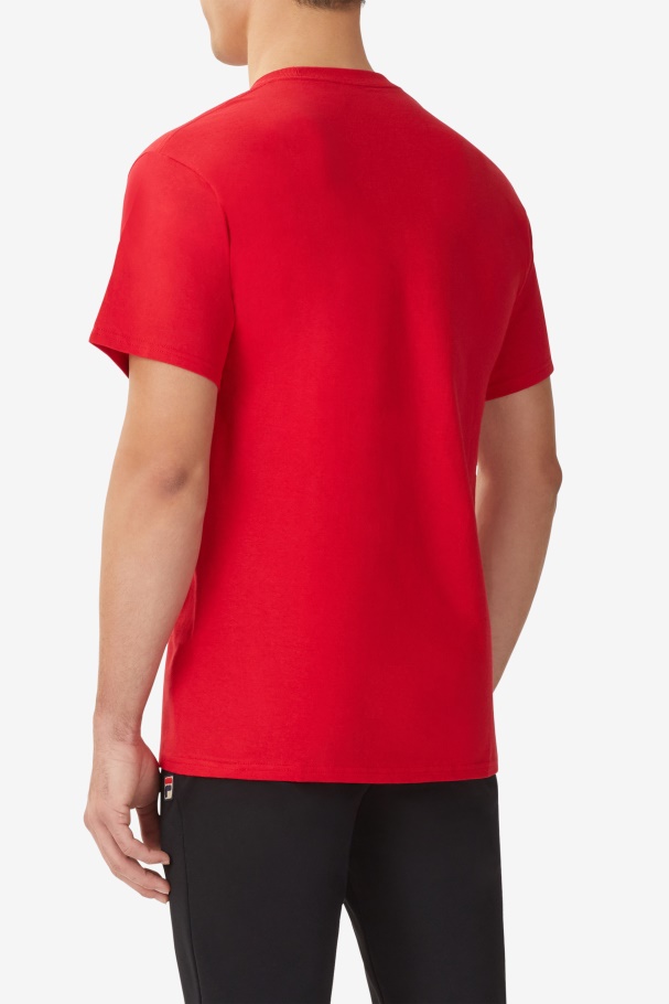 Fila UK Men\'s Logo Tee Red/Black/White