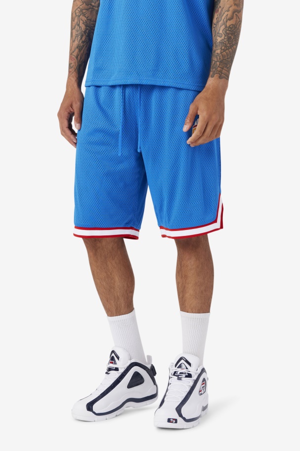 Ovi Basketball Short Blue/White/Red/Gold Fila UK
