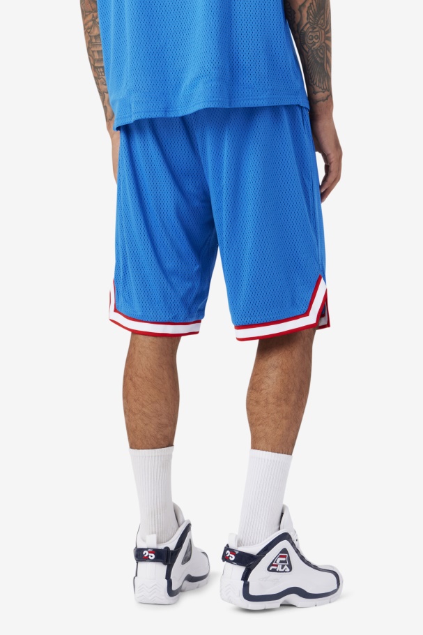 Ovi Basketball Short Blue/White/Red/Gold Fila UK