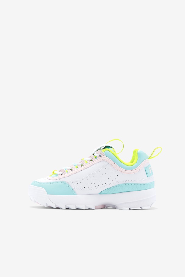 Fila UK Little Kids\' Disruptor 2 Premium White/Yellow/Blue