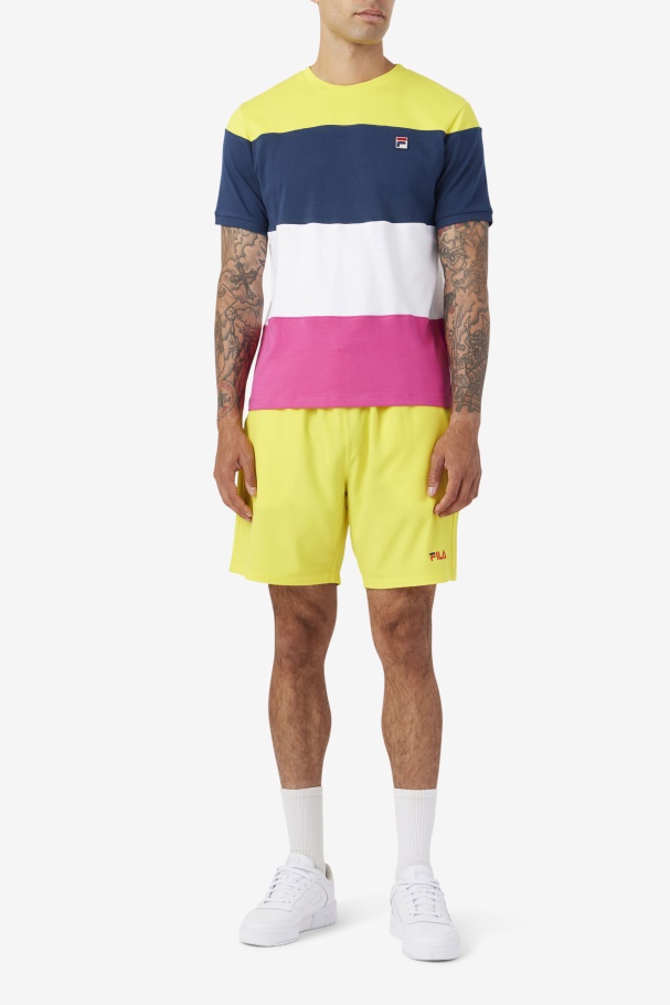 Fila UK Yellow/Navy/Cherry Tomato Ravini Short
