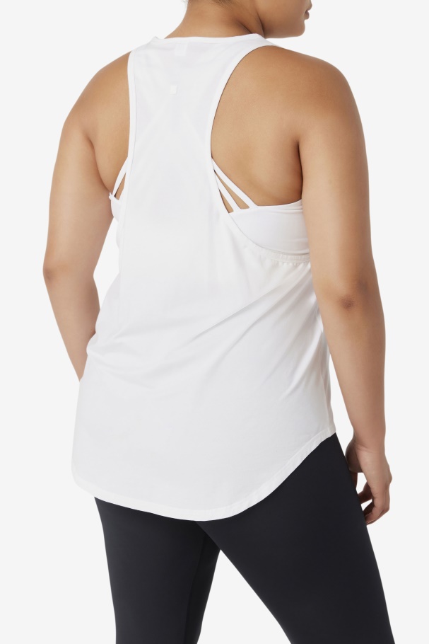 Fi-Lux Long Tank Top White Fila UK
