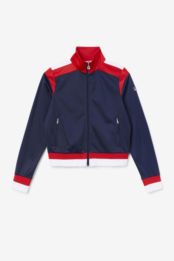 Sandy Track Jacket Fila UK Navy/Red/White