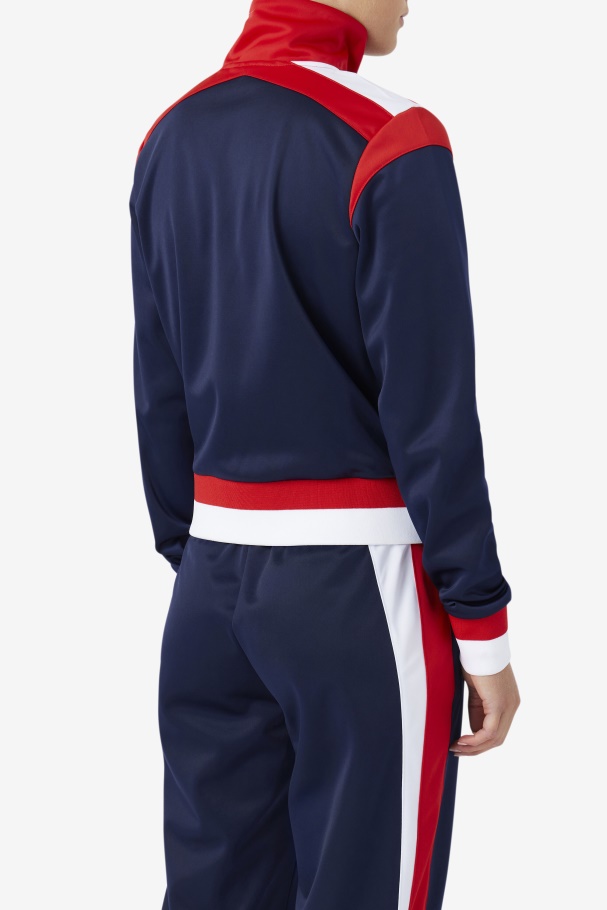 Sandy Track Jacket Fila UK Navy/Red/White