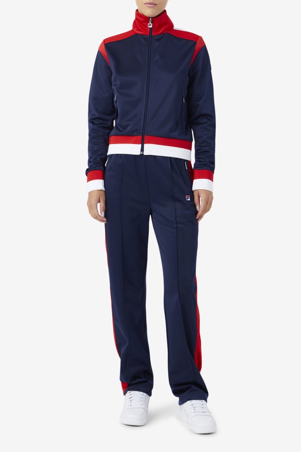 Sandy Track Jacket Fila UK Navy/Red/White