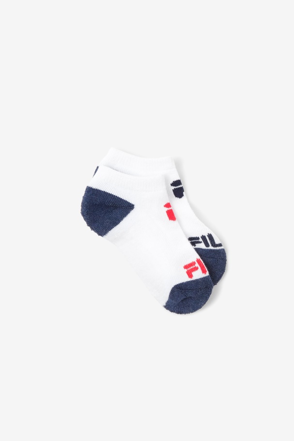 Fila UK Kids' Cushioned No Show Sock 10-Pack White Multi