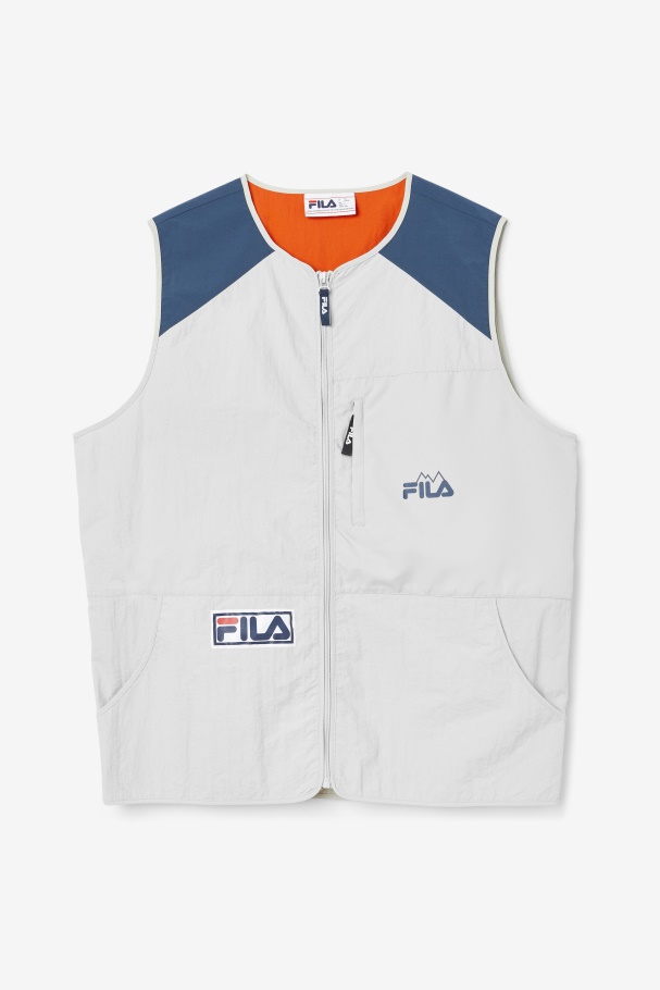 Stone/Navy/Cherry Tomato Fila UK Hansi Vest