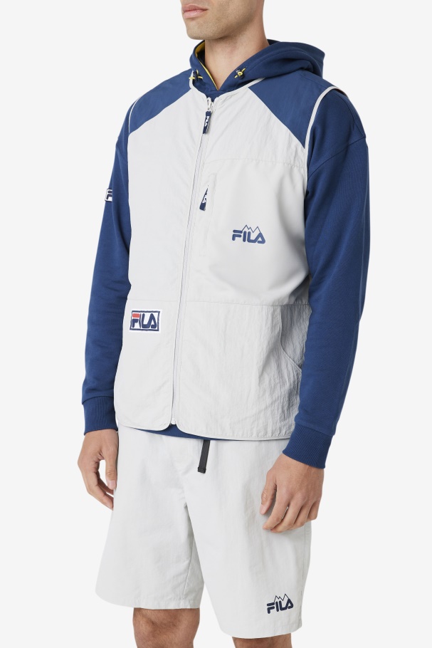 Stone/Navy/Cherry Tomato Fila UK Hansi Vest