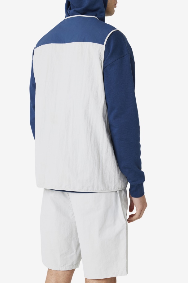 Stone/Navy/Cherry Tomato Fila UK Hansi Vest