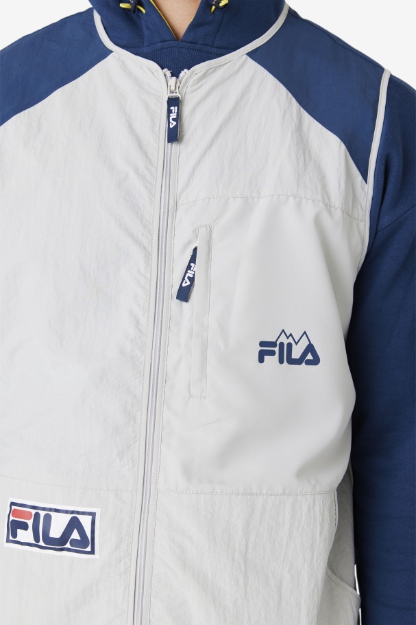Stone/Navy/Cherry Tomato Fila UK Hansi Vest