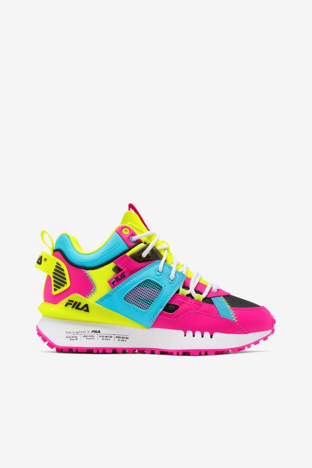 Women's Spectra Fila UK Pink Glo/Yellow/Black