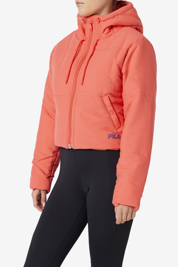 Cayenne/Pickled Beet Fila UK Eden Puffer Jacket