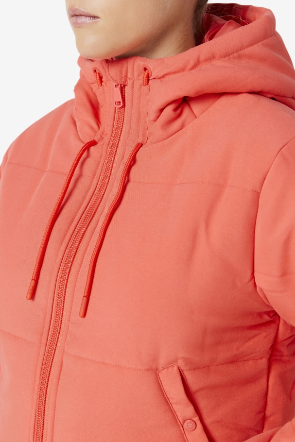 Cayenne/Pickled Beet Fila UK Eden Puffer Jacket