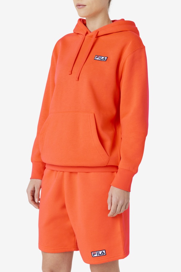 Fiery Coral Fila UK Algot Hoodie
