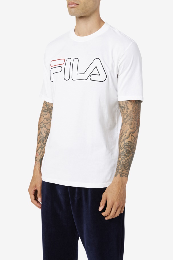 borough tee Fila UK White/Black/Red