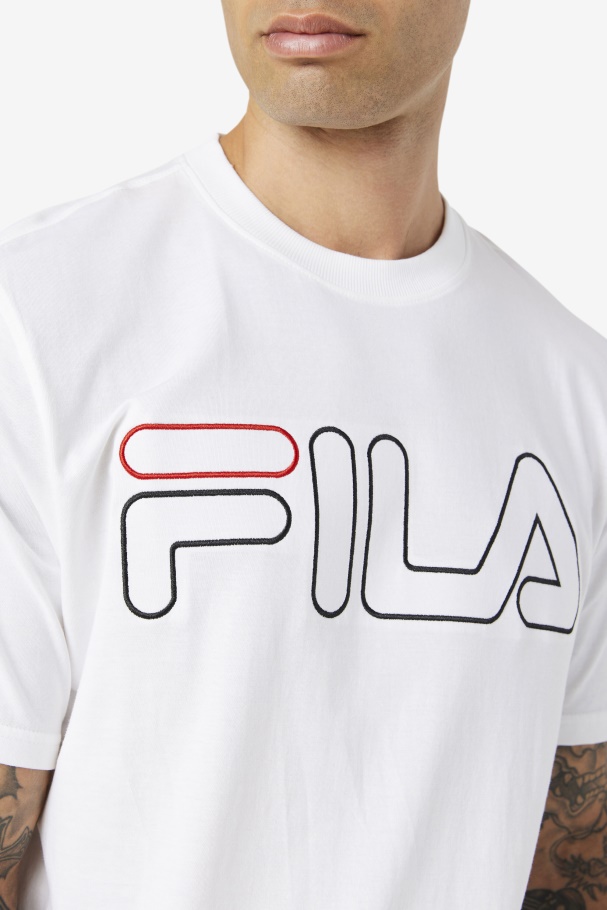 borough tee Fila UK White/Black/Red