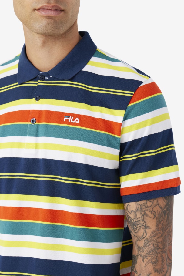 Cherry Tomato/Yellow Fila UK Fazla Polo