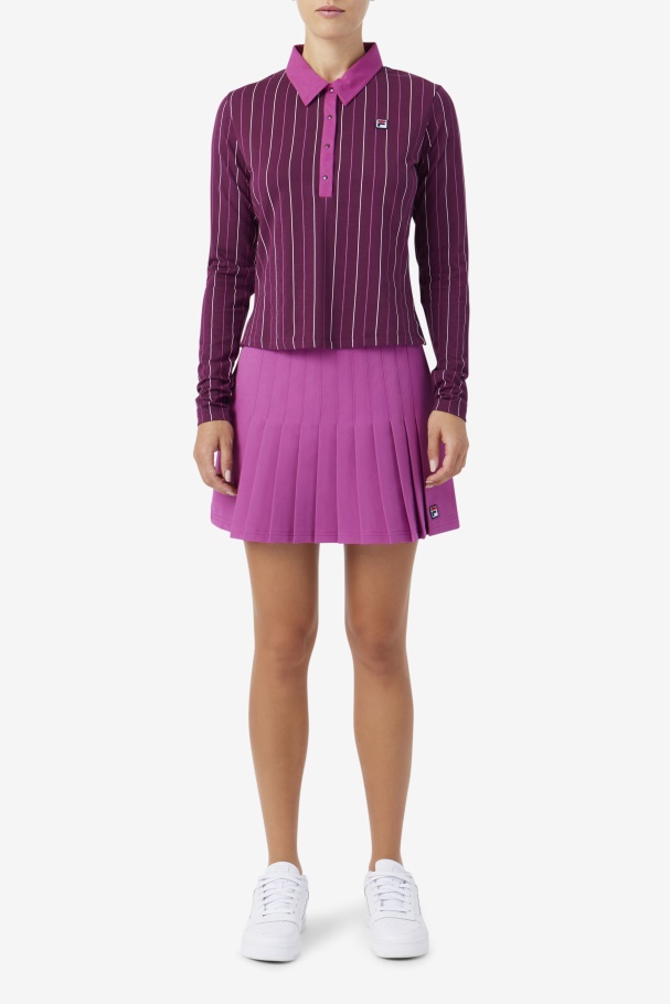 Amy Pleated Skirt Fila UK Rouge