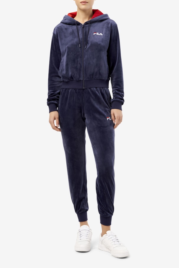 Zura Velour Jacket Navy Fila UK
