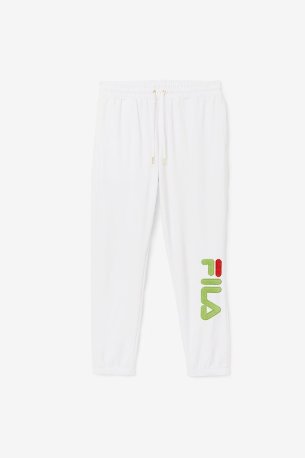Fila UK Mansur Velour Pant White/Forest Green/Red