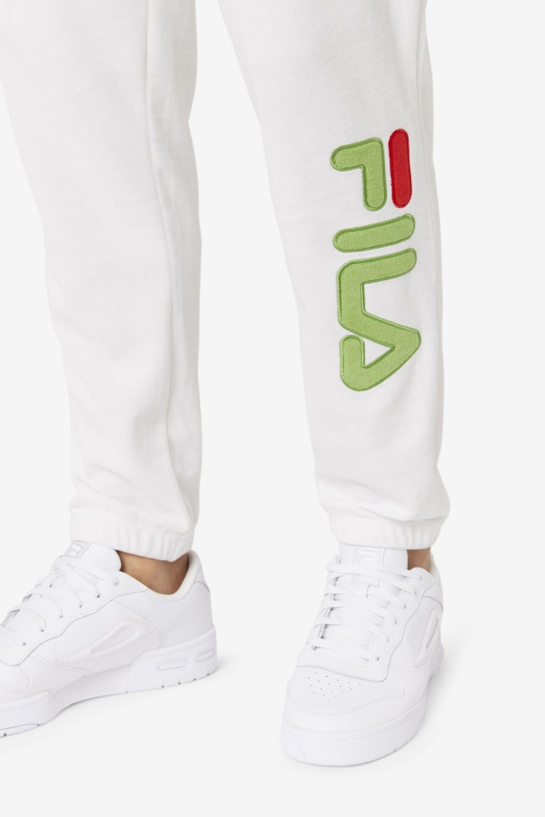 Fila UK Mansur Velour Pant White/Forest Green/Red
