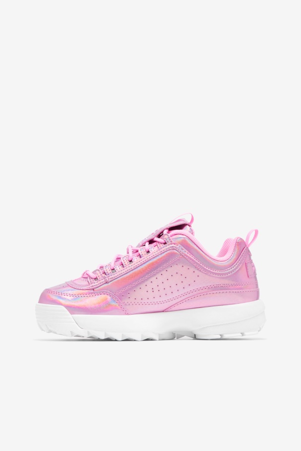 Cotton Candy/White Women\'s Disruptor 2 Premium Iridescent Snake Fila UK
