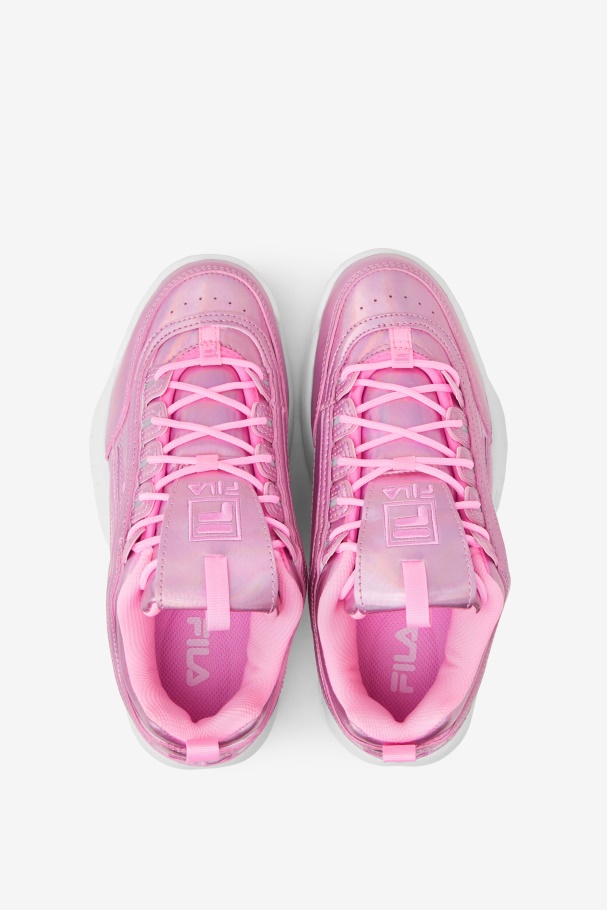 Cotton Candy/White Women\'s Disruptor 2 Premium Iridescent Snake Fila UK