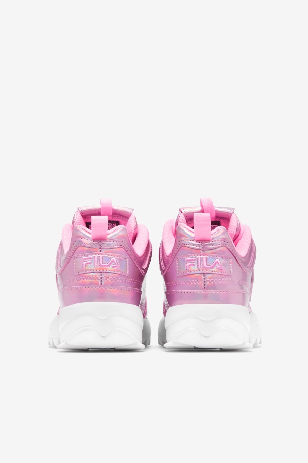 Cotton Candy/White Women\'s Disruptor 2 Premium Iridescent Snake Fila UK