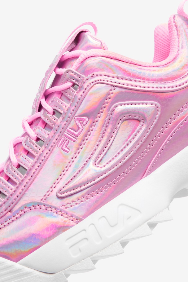 Cotton Candy/White Women\'s Disruptor 2 Premium Iridescent Snake Fila UK