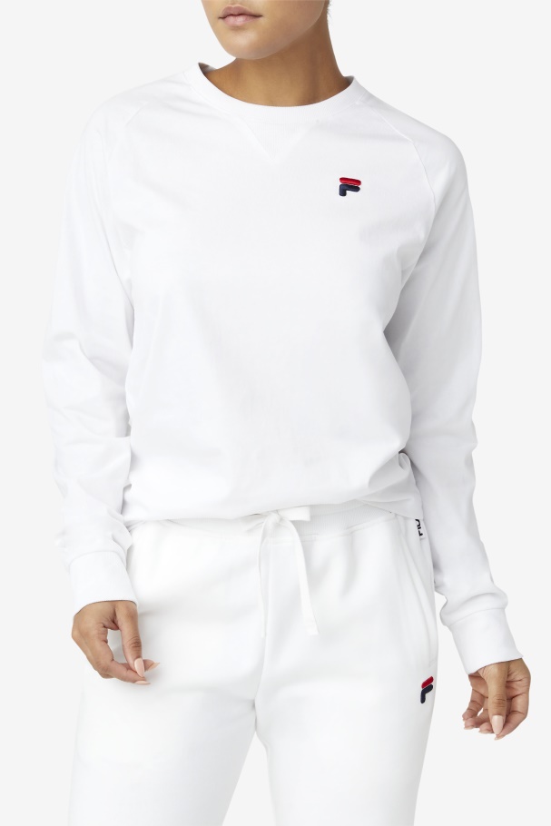 White Flynn Long Sleeve Tee Fila UK
