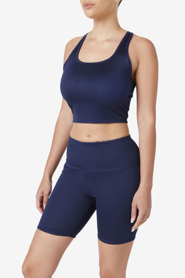 Fila UK Navy Zuri Reversible Crop Tank