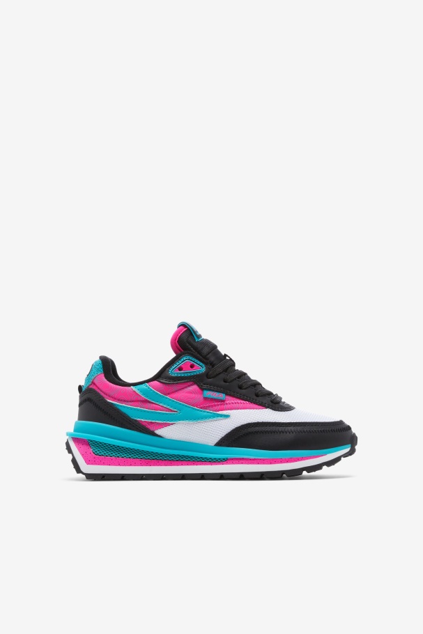 Little Kids' Renno Black/Pink Glo/White Fila UK