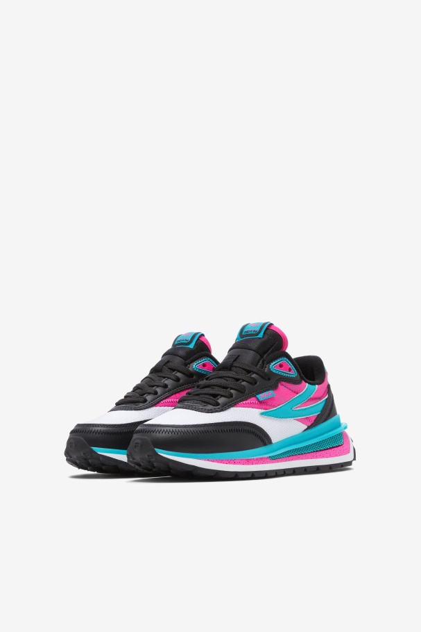 Little Kids\' Renno Black/Pink Glo/White Fila UK
