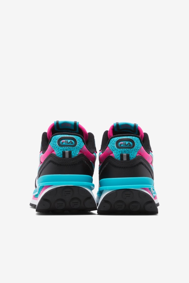 Little Kids\' Renno Black/Pink Glo/White Fila UK