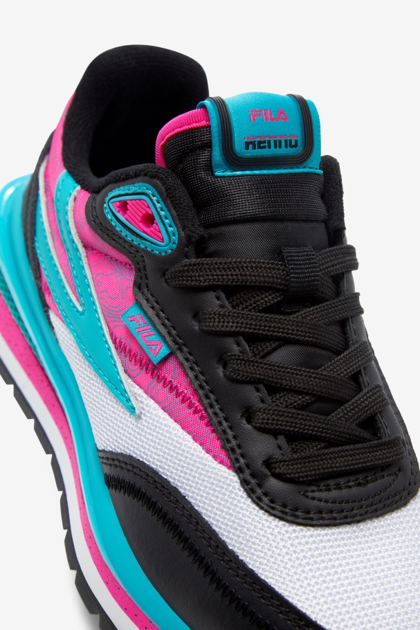 Little Kids\' Renno Black/Pink Glo/White Fila UK