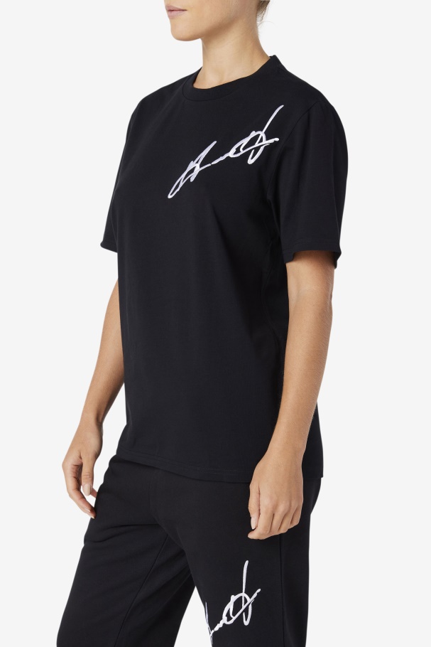 Grant Hill Cormac Tee Black Fila UK