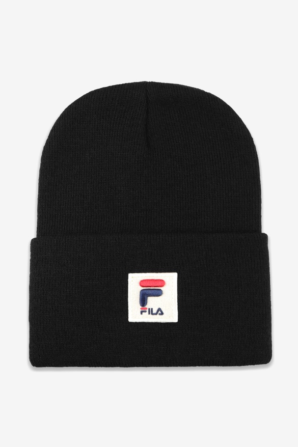 Black Cuffed Beanie Fila UK
