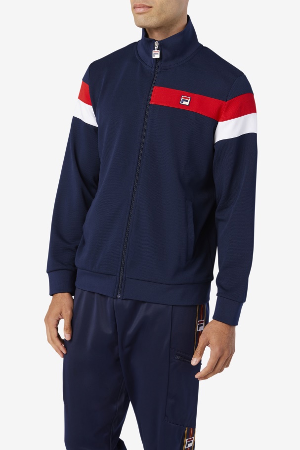 Fila UK Malcolm Track Jacket Peacoat/Red/White