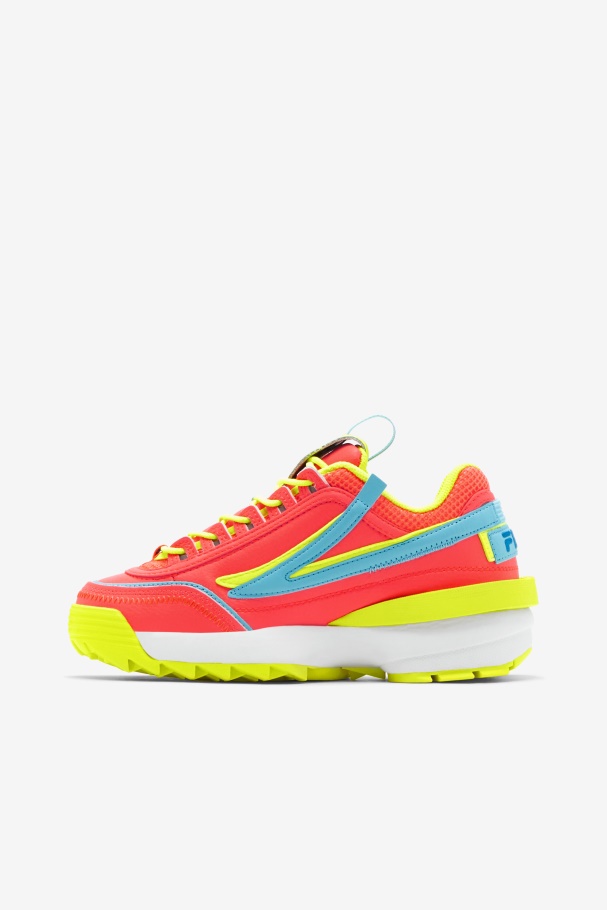 Fiery Coral/Yellow/Bluefish Women\'s Disruptor 2 Exp Fila UK